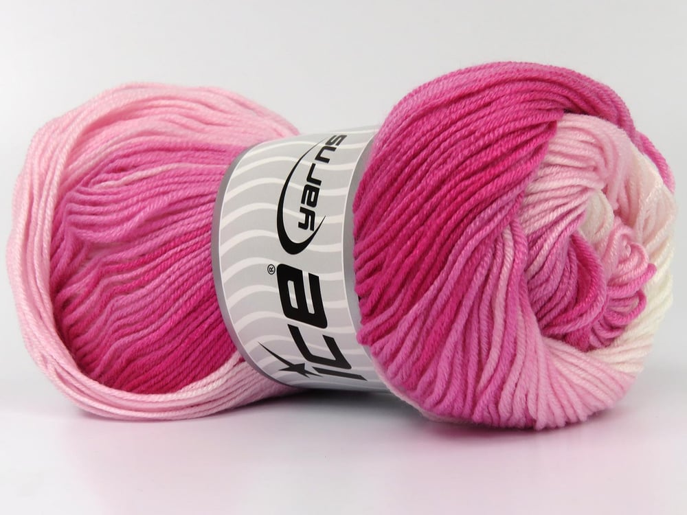 4x100gr. ANTIPILLING MAGIC Pembe tonları  Kışlık, Batik Desenli, 100% Akrilik , Anti-Pilling