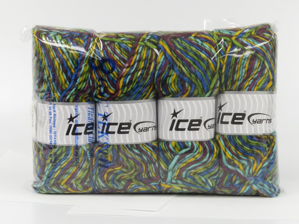 4x100gr. ARMONIA LANA Siyah, Mavi, Yeşil Tonları, Koyu Bordo Yün, Akrilik Kışlık, Yün, Batik Desenli, Worsted, Akrilik