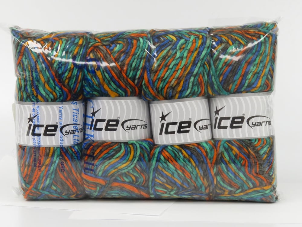 4x100gr. ARMONIA LANA Yeşil, Siyah, Mavi, Deve Tüyü, Altın tonları Yün, Akrilik Kışlık, Yün, Batik Desenli, Worsted, Akrilik