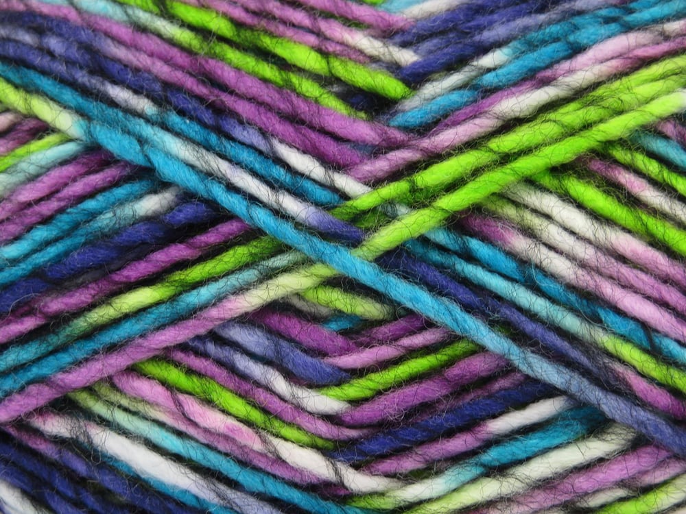 4x100gr. ARMONIA LANA Yeşil, Beyaz, Turkuaz, Mor Tonları Yün, Akrilik Kışlık, Yün, Batik Desenli, Worsted, Akrilik