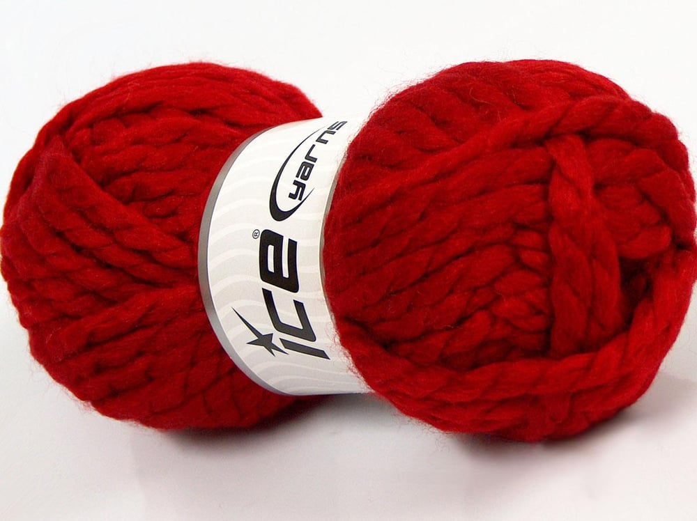 4x100gr. ASTORIA Kırmızı Yün, Akrilik Kışlık, Yün, Çok Kalın, Batik Desenli