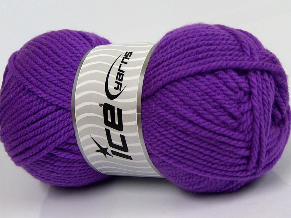 4x100gr. ATLAS Mor Akrilik Kışlık, Düz iplikler, Kalın, 100% Akrilik