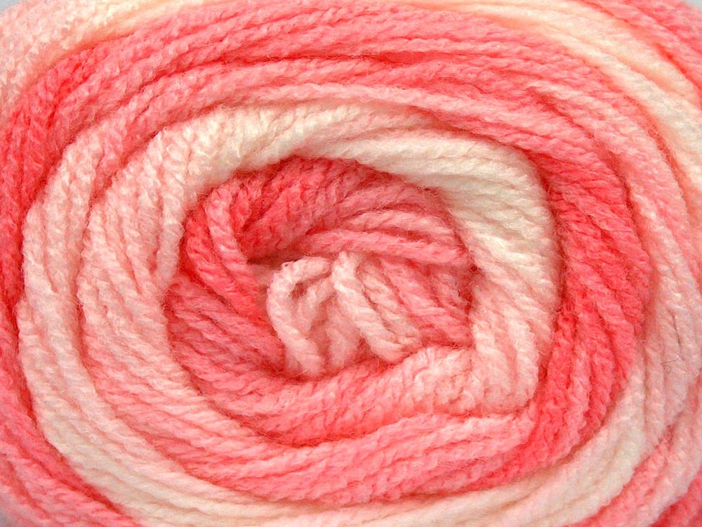 4x100gr. BABY BATIK Beyaz, Pembe tonları Bebe Akrilik Kışlık, Bebe, Batik Desenli, 100% Akrilik