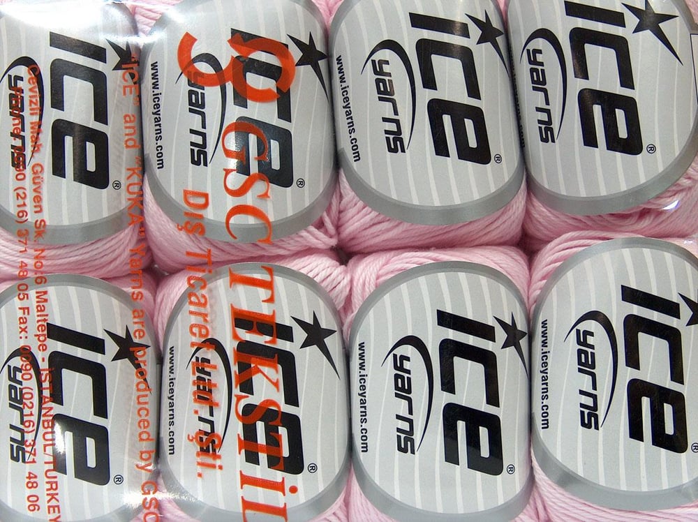 8x50gr. BABY COTTON Bebe Pembesi  Bebe, Yazlık İplikler, Pamuk, %100 Pamuk, Anti-Bakteriyel, Makina Yıkama