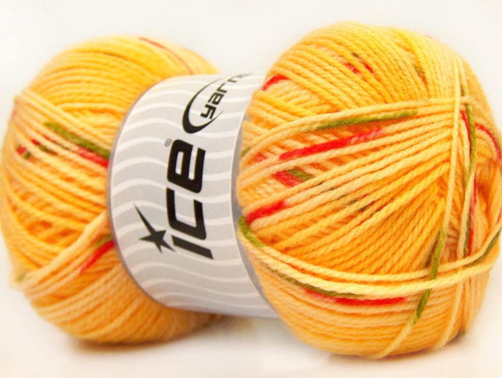 4x100gr. BABY DESIGN Yeşil, Kırmızı, Sarı, Altın Bebe Akrilik Kışlık, Bebe, Batik Desenli, 100% Akrilik