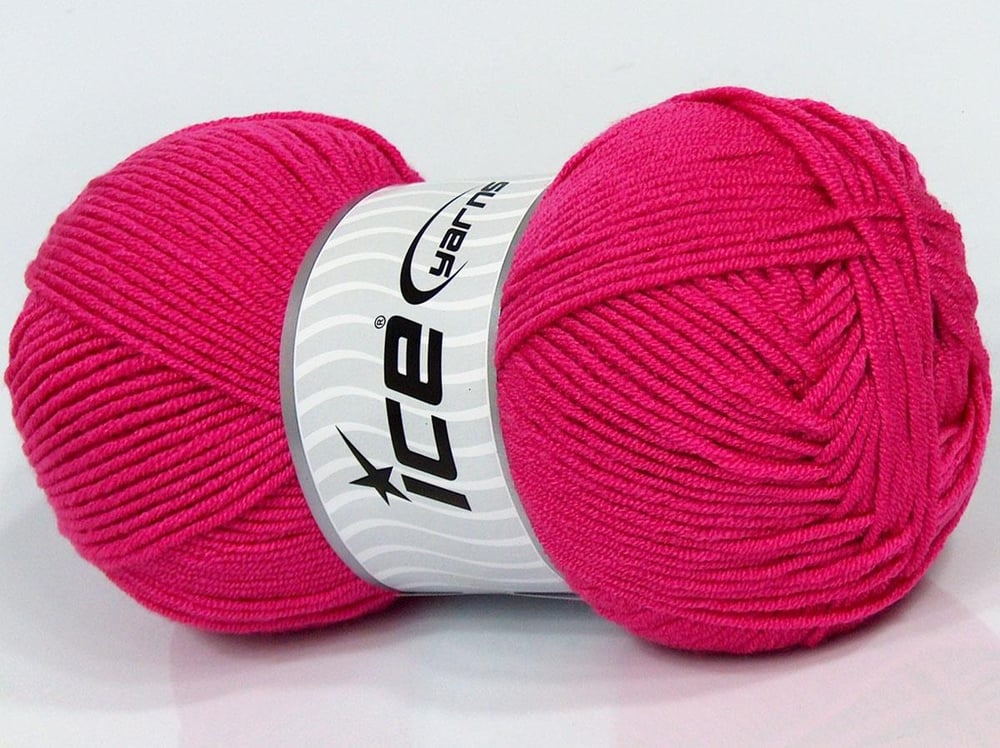 4x100gr. BABY DREAM Fuşya  Kışlık, Düz iplikler, Worsted, 100% Akrilik , Anti-Pilling