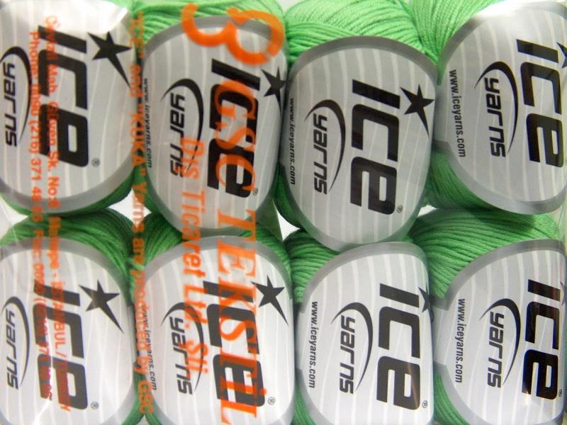 8x50gr. BABY SUMMER Açık Yeşil Akrilik, Pamuk Bebe, Yazlık İplikler, Pamuk