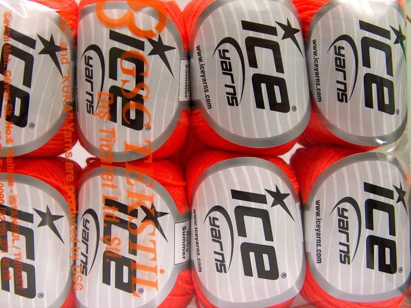 8x50gr. BABY SUMMER Neon Turuncu Akrilik, Pamuk Bebe, Yazlık İplikler, Pamuk