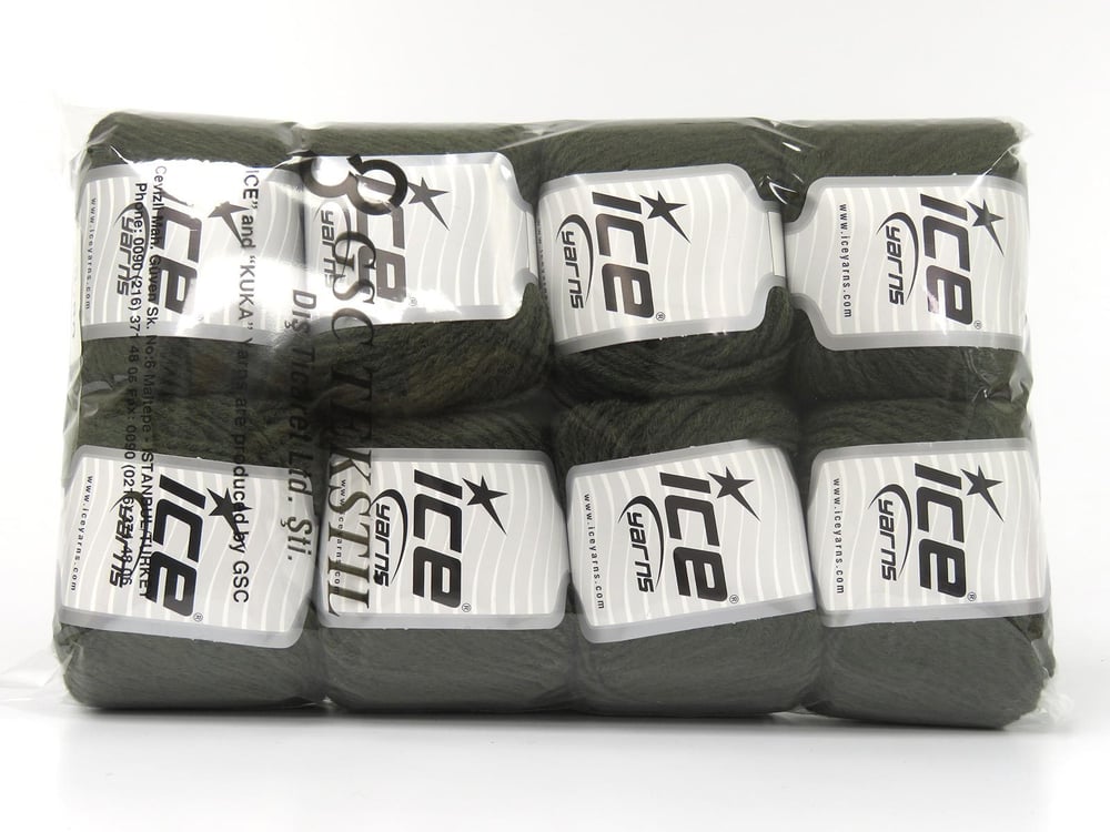 8x50gr. BAMBINO MERINO Koyu Haki Akrilik, Merino Yün Merinos, Kışlık, Bebe, Yün, Akrilik