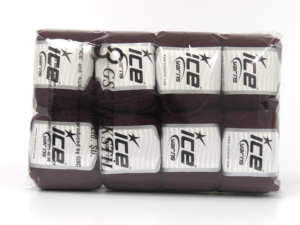 8x50gr. BAMBINO MERINO Koyu Bordo Akrilik, Merino Yün Merinos, Kışlık, Bebe, Yün, Akrilik