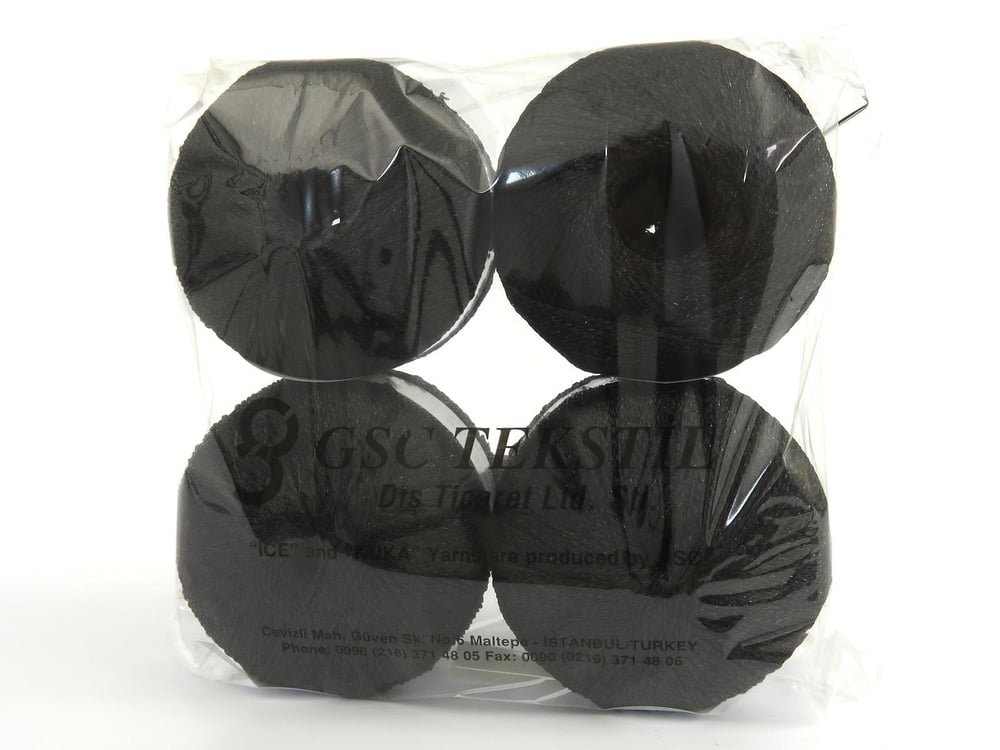 4x50gr. BELLA GLITZ Siyah Metalik Simli Metalik Simli, Yazlık İplikler