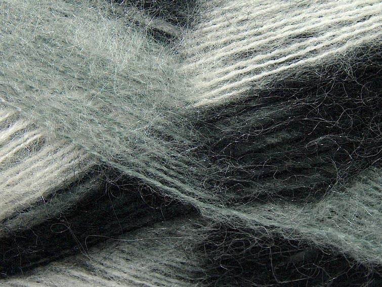 4x100gr. BERMUDA MOHAIR Siyah, Beyaz, Gri Akrilik, Tiftik Kışlık, Tiftik