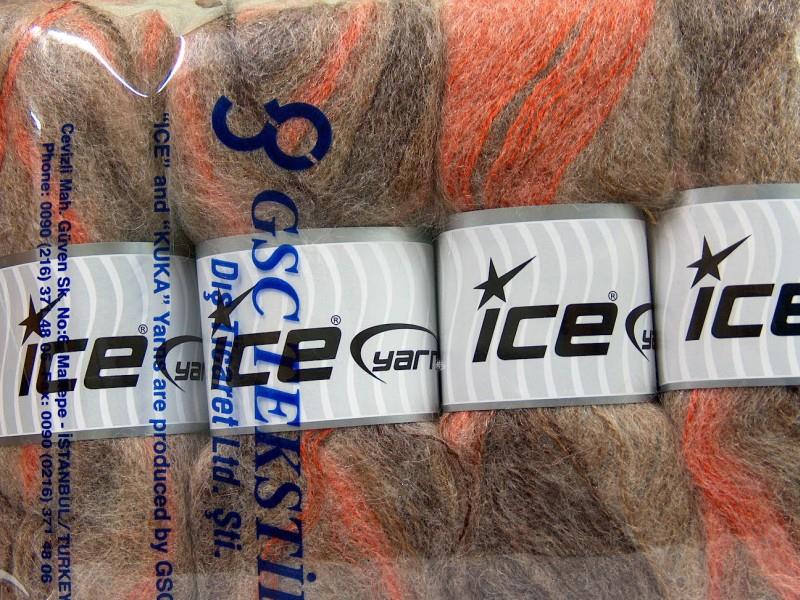 4x100gr. BERMUDA MOHAIR Kahverengi Tonları, Bakır Akrilik, Tiftik Kışlık, Tiftik