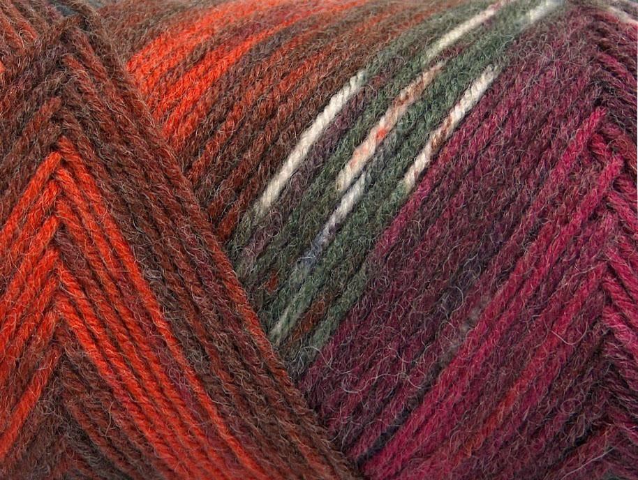 4x100gr. BONITO ETHNIC Mavi, Beyaz, Bordo, Bakır, Gri Tonları Akrilik, Yün Kışlık, Yün, Batik Desenli