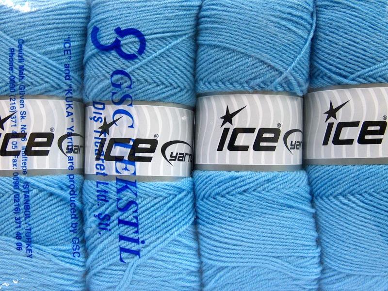 4x100gr. BONITO Açık Mavi Akrilik, Yün Kışlık, Yün