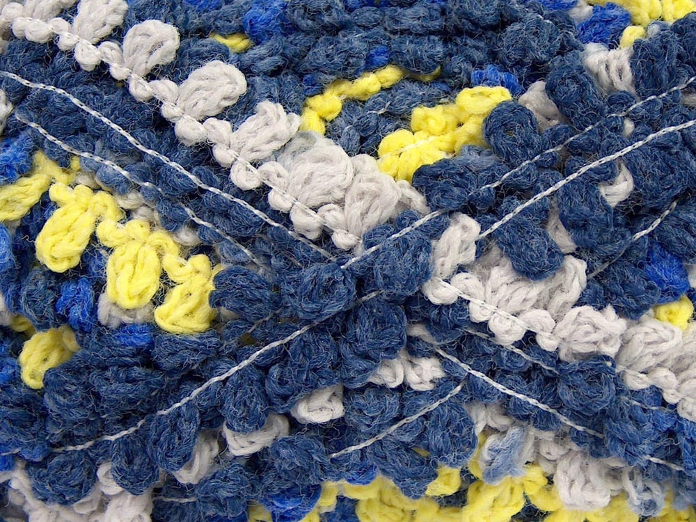 4x100gr. BOUCLERON CHAIN Mavi, lacivert, Bej, Neon Yeşil Akrilik Buklet, Çok Kalın, Batik Desenli