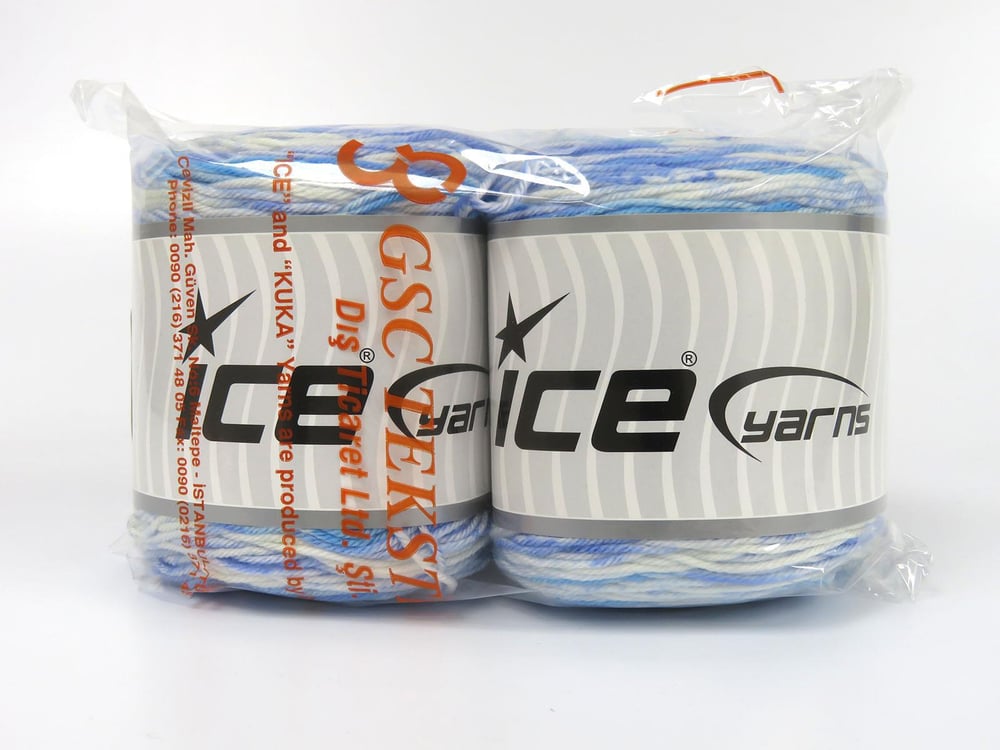 2x140gr. CAKES ANTIPILLING SPRAY Mavi, Beyaz, Açık Mavi  Kışlık, Düz iplikler, Batik Desenli, 100% Akrilik , Akrilik, Anti-Pilling, Makina Yıkama