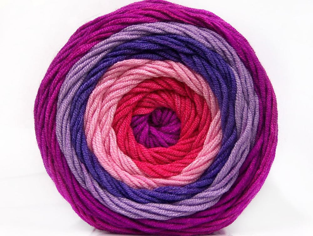 2x200gr. CAKES ARAN Pembe, Somon, Leylak Tonları Akrilik Kışlık, Düz iplikler, Batik Desenli, Worsted, 100% Akrilik