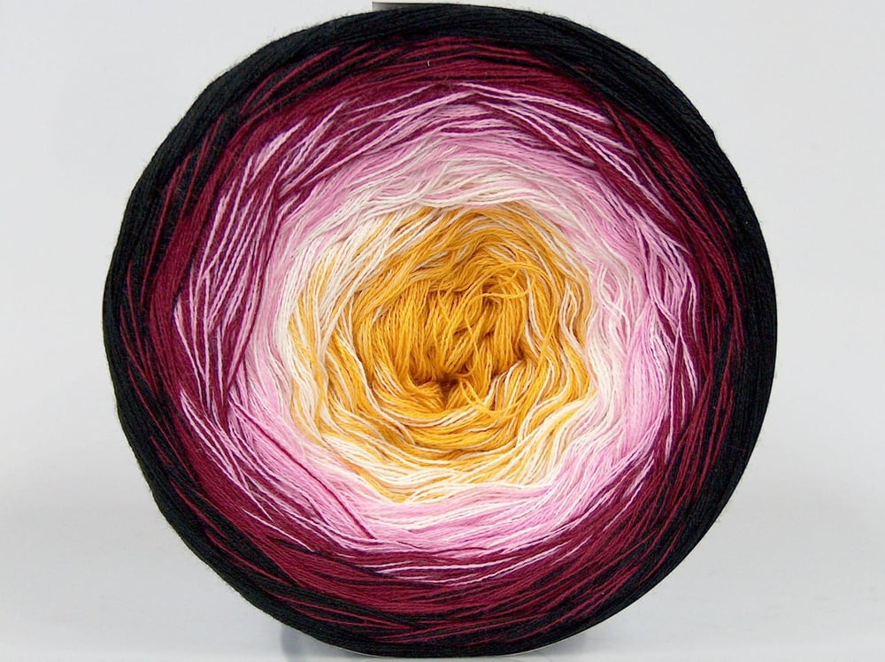 250 gr ICE YARNS CAKES COTTON FINE (50% Cotton) Yarn Gold White Pink Burgundy Black