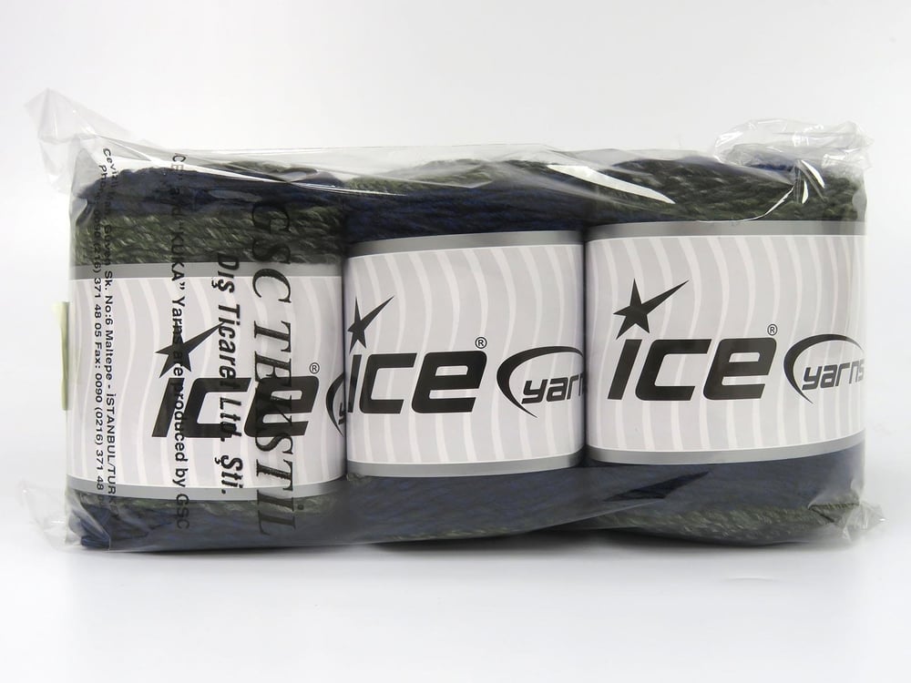 3x100gr. CAKES MELANGE Yeşil, Siyah, Mavi, Gri Yün, Akrilik Kışlık, Yün, Düz iplikler, Batik Desenli, Akrilik