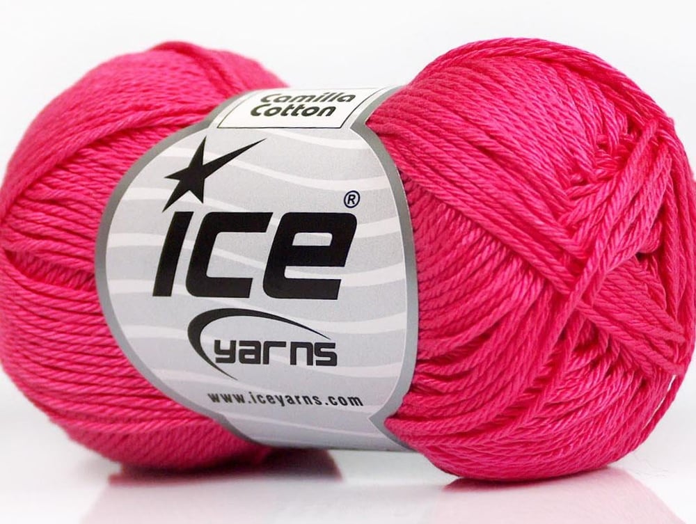 Lot of 6 Skeins Ice Yarns CAMILLA COTTON (100% Mercerized Cotton) Yarn Gipsy Pink