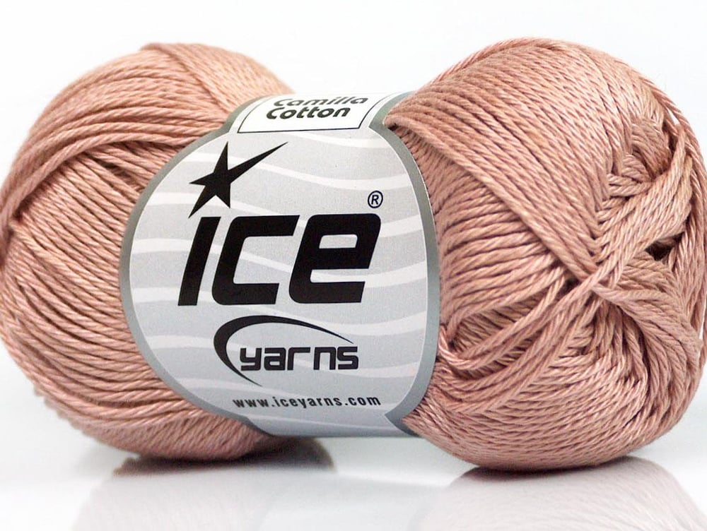 Lot of 6 Skeins Ice Yarns CAMILLA COTTON (100% Mercerized Cotton) Yarn Powder Pink