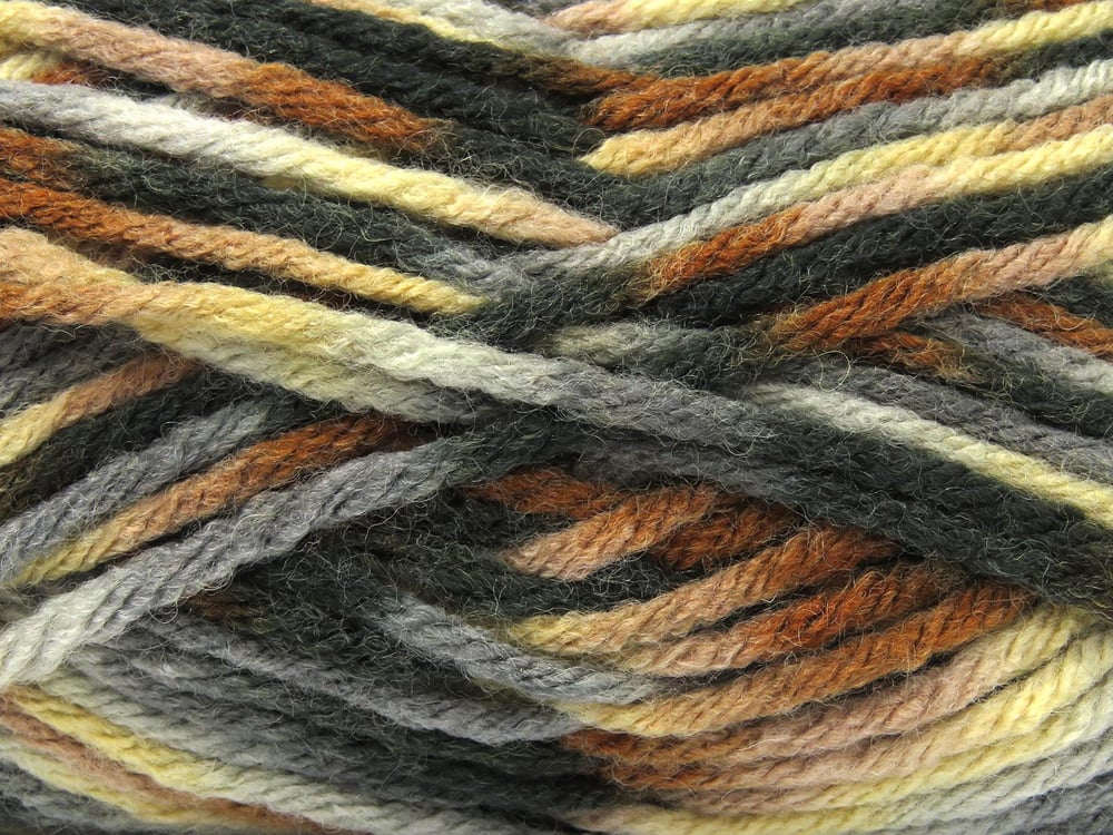 4x100gr. CARNIVAL Siyah, Krem, Kahverengi Tonları, Gri Tonları Yün, Premium Akrilik Kışlık, Yün, Batik Desenli, Kalın, Akrilik