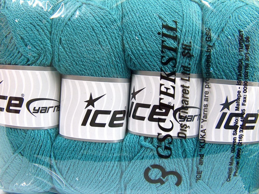4x100gr. CHAIN PAILLETTE Turkuaz Akrilik Boncuklu Pullu, Worsted