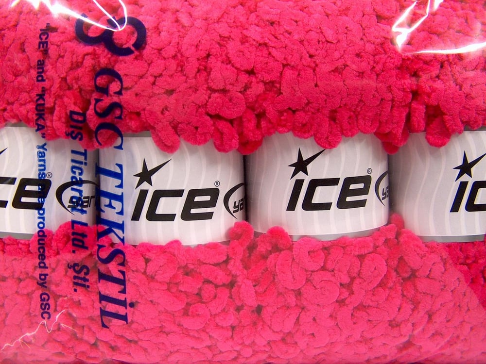 4x100gr. CHENILLE BOUCLERON Fuşya Mikro Fiber Kışlık, Bebe, Şönil, Çok Kalın