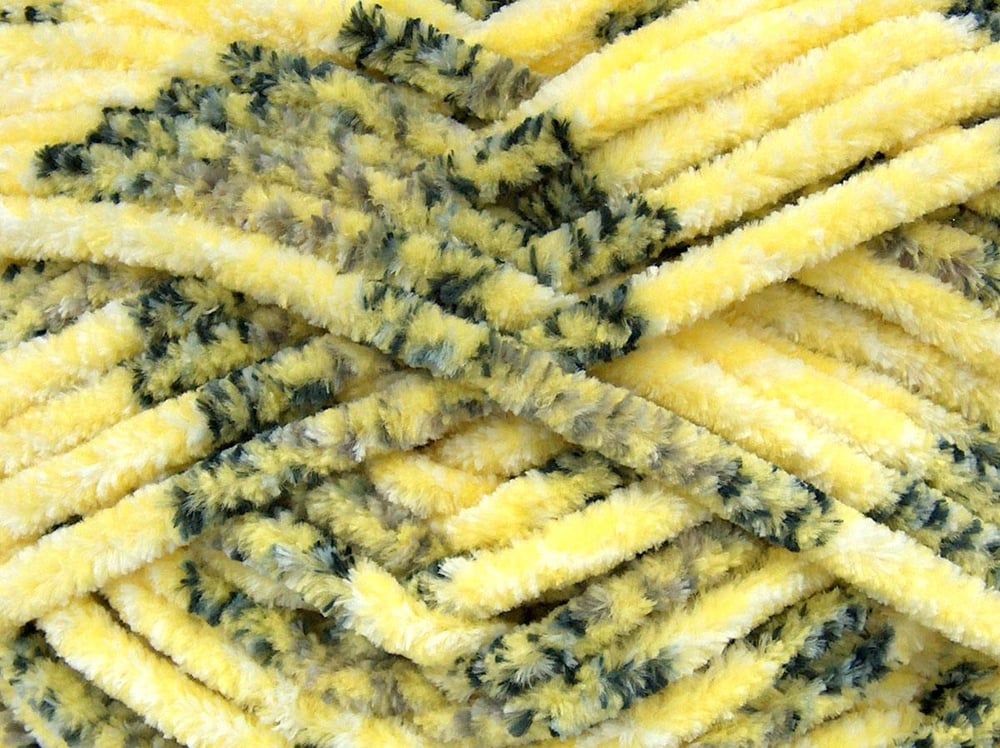 4x100gr. CHENILLE TWEED Siyah, Beyaz, Sarı, Gri Tonları Mikro Fiber Kışlık, Noktalı, Şönil, Çok Kalın, Batik Desenli