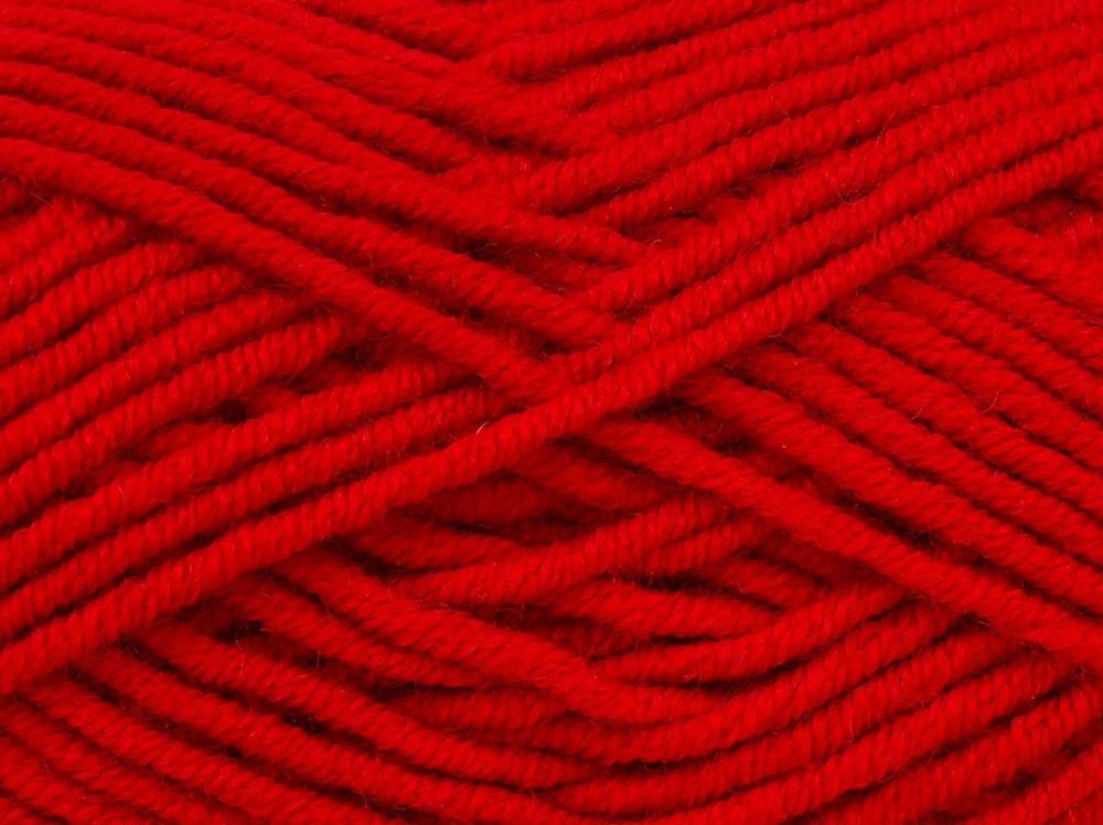 4x100gr. CLASSIC WOOL BULKY Kırmızı Yün, Akrilik Kışlık, Yün, Düz iplikler, Kalın
