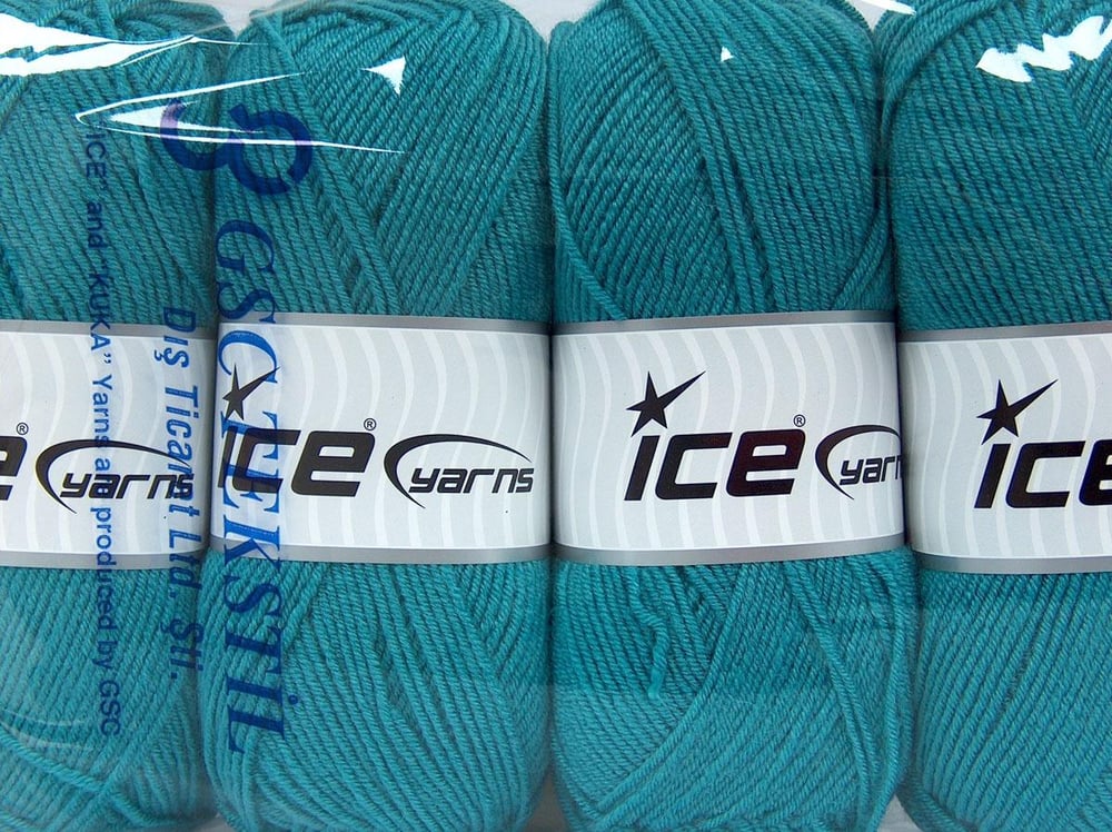 4x100gr. CLASSIC WOOL LIGHT Turkuaz Yün, Akrilik Kışlık, Yün, Düz iplikler