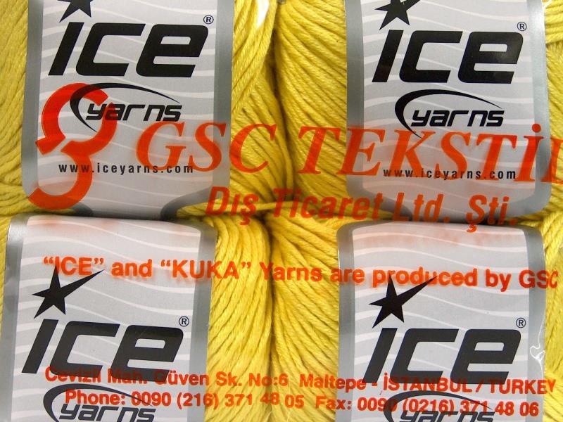 4x100gr. COTTON BAMBOO LIGHT Sarı Pamuk, Bambu Yazlık İplikler, Pamuk, Bambu