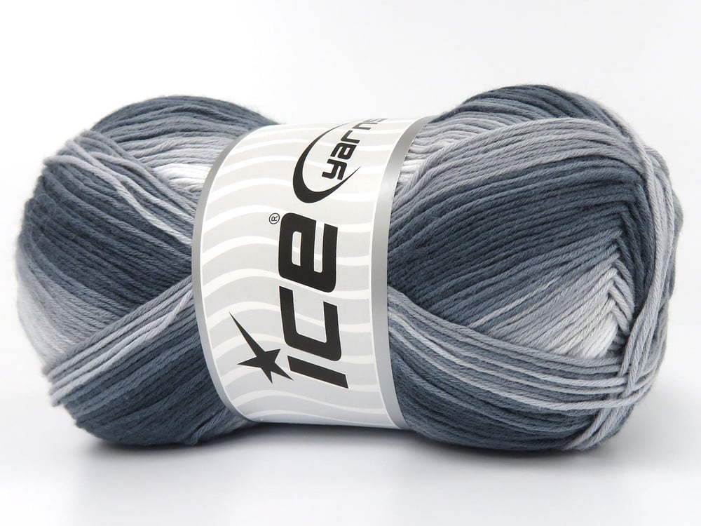 4x100gr. COTTON MAGIC Gri Tonları Pamuk Bebe, Yazlık İplikler, Pamuk, Batik Desenli, %100 Pamuk