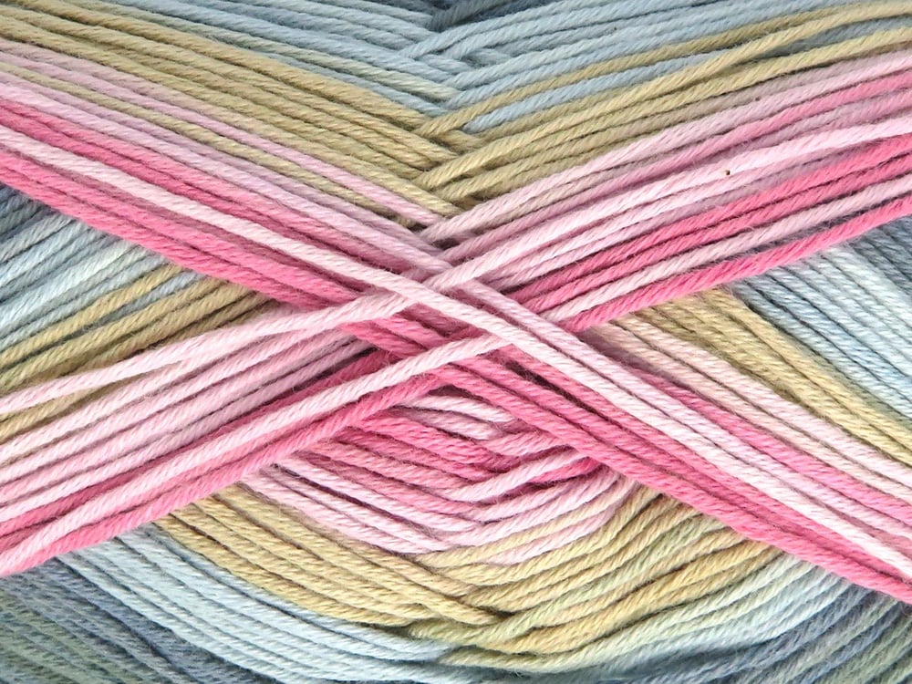 4x100gr. COTTON MAGIC Pembe tonları, Mavi Tonları, Açık Kamel, Gri Tonları Pamuk Bebe, Yazlık İplikler, Pamuk, Batik Desenli, %100 Pamuk