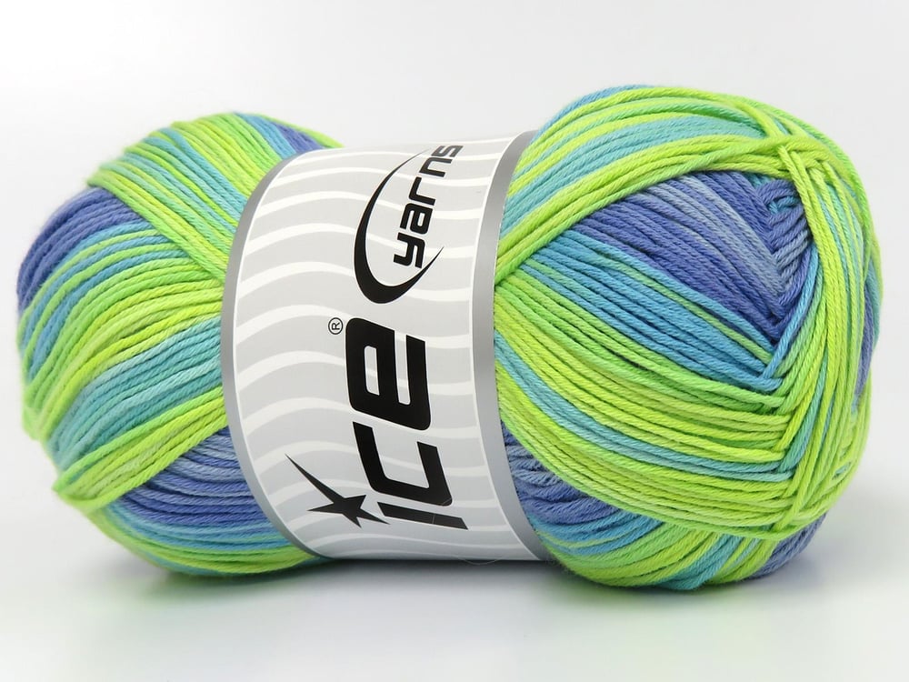 4x100gr. COTTON MAGIC Turkuaz, Yeşil Tonları, Leylak Tonları Pamuk Bebe, Yazlık İplikler, Pamuk, Batik Desenli, %100 Pamuk