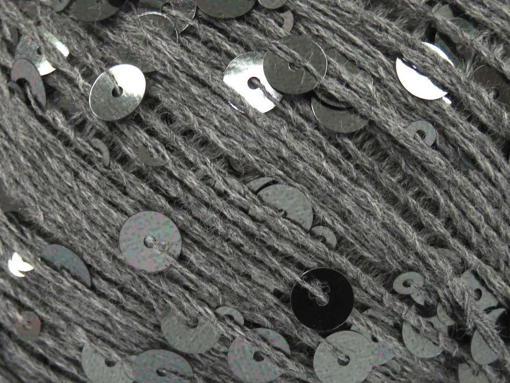 4x50gr. COTTON PAILLETTE Gri Pamuk Metalik Simli, Yazlık İplikler, Pamuk, Boncuklu Pullu