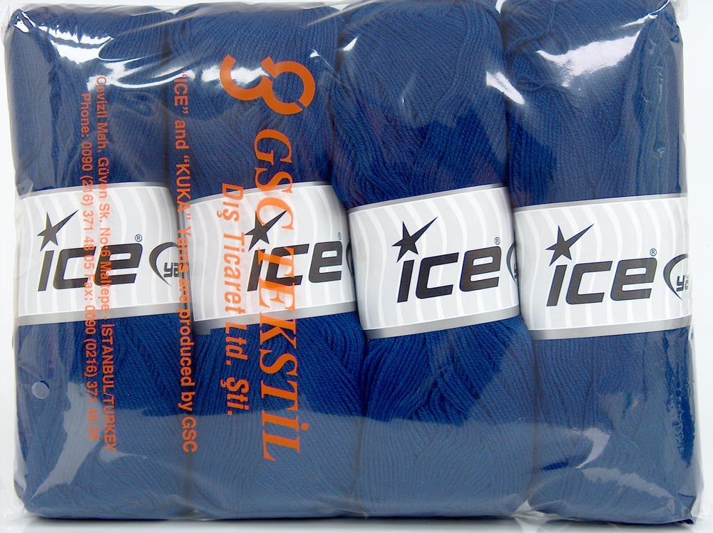 4x100gr. COTTONAC FINE lacivert Pamuk, Akrilik Yazlık İplikler, Pamuk