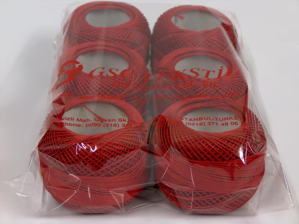 6x50gr. CRAFTY Koyu kırmızı Akrilik Yazlık İplikler, Tığ İşi, 100% Akrilik