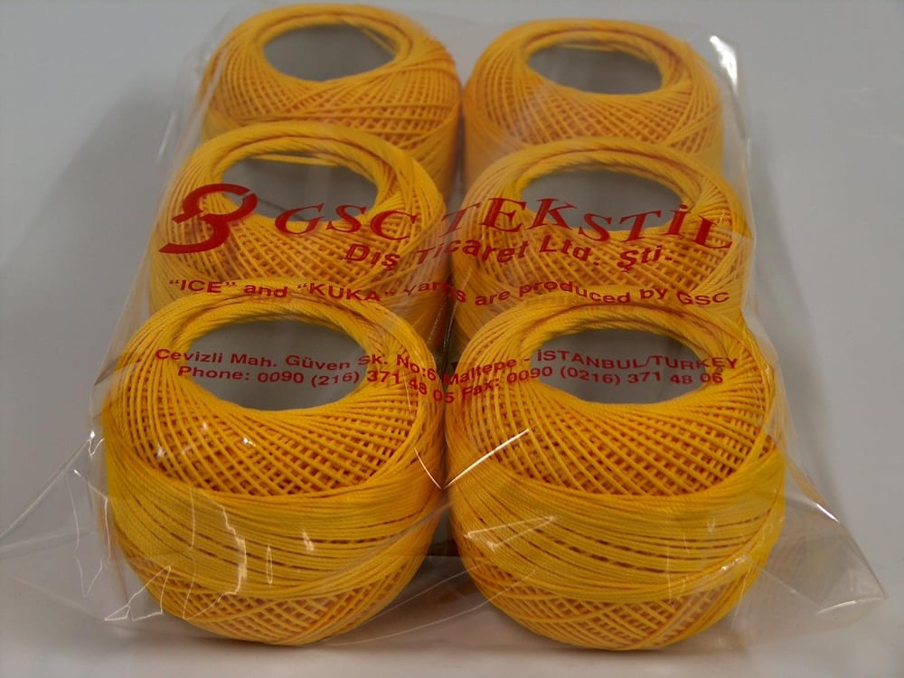 6x50gr. CRAFTY Sarı Akrilik Yazlık İplikler, Tığ İşi, 100% Akrilik