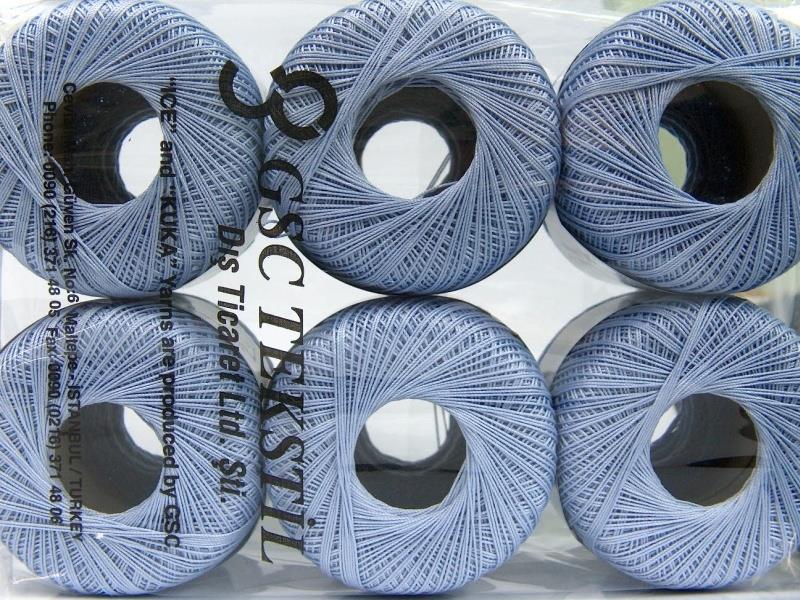 6x50gr. DAPHNE COTTON Açık Lila Merserize Pamuk Çok İnce, Yazlık İplikler, Pamuk, Tığ İşi, %100 Pamuk