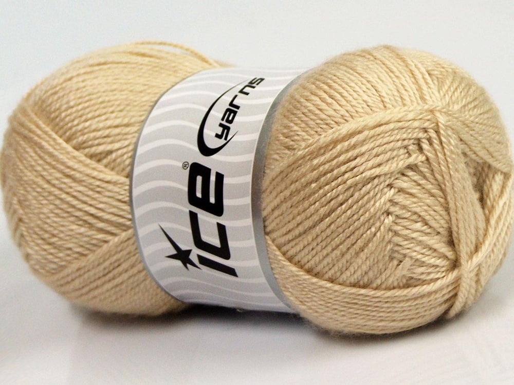 4x100gr. DORA Bej Akrilik Kışlık, Düz iplikler, 100% Akrilik