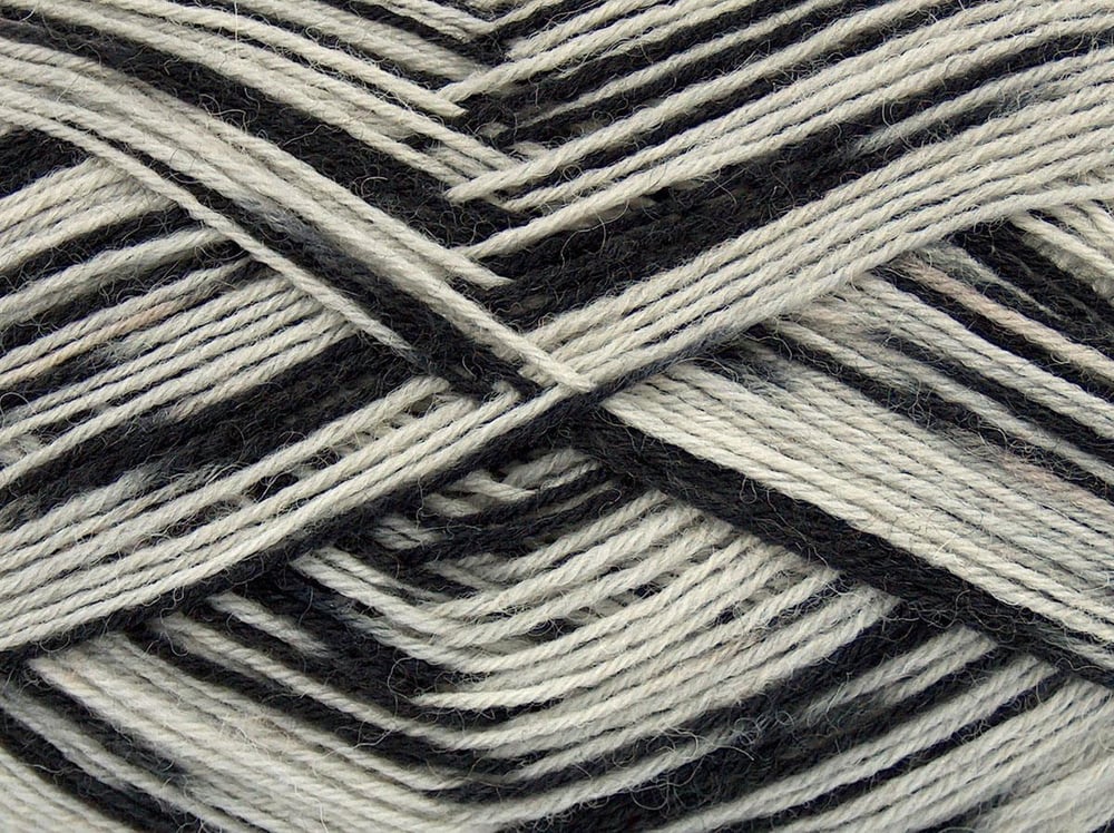 4x100gr. ELITE SOCK Siyah, Gri Tonları  Kışlık, Çok İnce, Yün, Batik Desenli, Makina Yıkama