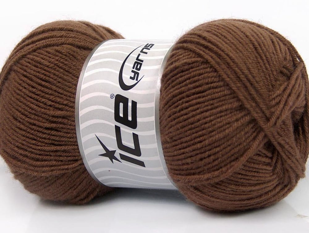 4x100gr. ELITE WOOL Kahverengi Yün, Akrilik Kışlık, Yün, Worsted