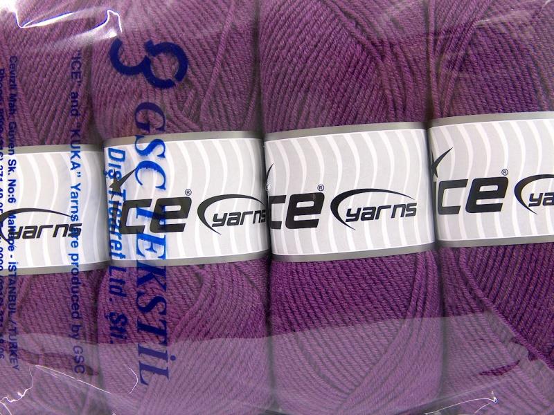 4x100gr. ELITE WOOL Mor Yün, Akrilik Kışlık, Yün, Worsted