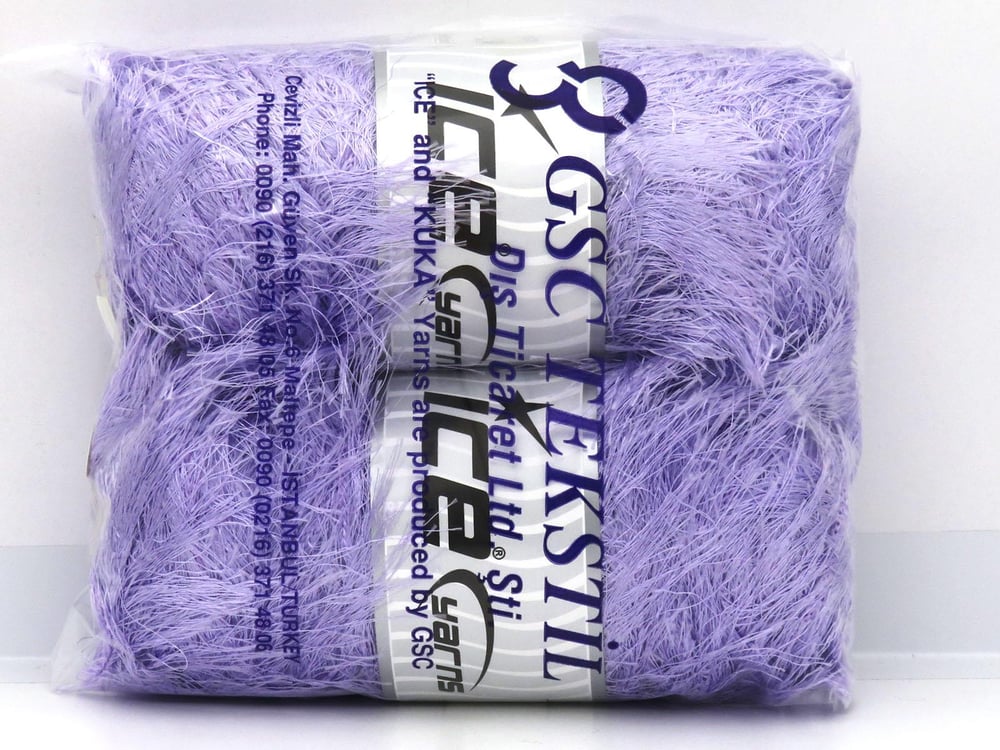 2x200gr. EYELASH BULKY Açık Lila  Yumoş, Sakallı, Kışlık, Kalın