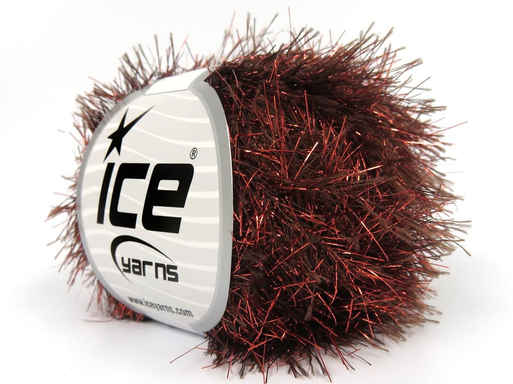 8x50gr. EYELASH DAZZLE 50GR Kahverengi, Bakır Metalik Simli Metalik Simli, Yumoş, Sakallı, Kışlık, Kalın