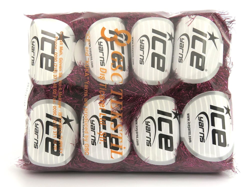 8x50gr. EYELASH DAZZLE 50GR Pembe, Bordo Metalik Simli Metalik Simli, Yumoş, Sakallı, Kışlık, Kalın