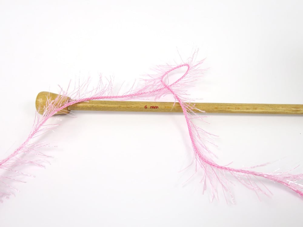 8x50gr. EYELASH GLITZ 50GR Açık Pembe Simli Metalik Simli, Yumoş, Sakallı, Kışlık, Kalın