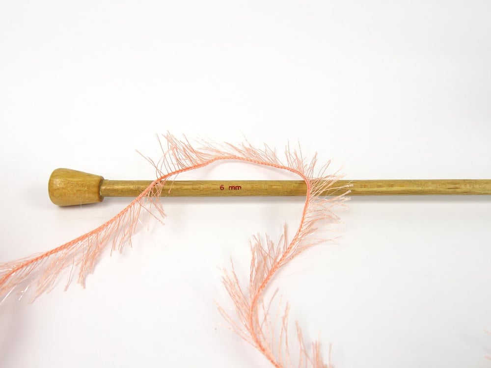 8x50gr. EYELASH GLITZ 50GR Açık Somon Simli Metalik Simli, Yumoş, Sakallı, Kışlık, Kalın